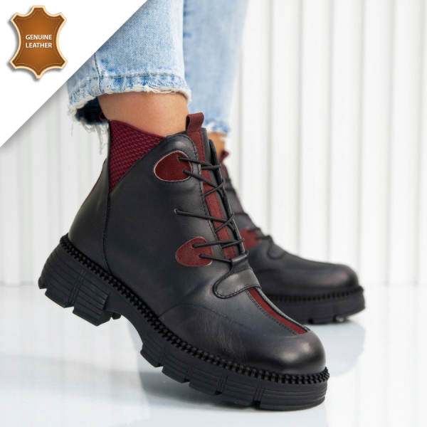 Боти Carla Black/Wine red