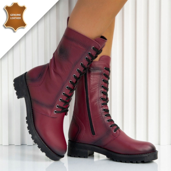 Боти Sofia Wine red