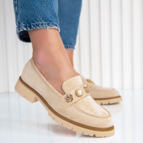 Обувки Selia Beige