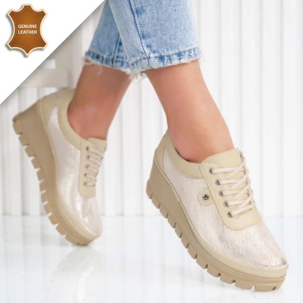 Обувки Lidia Beige