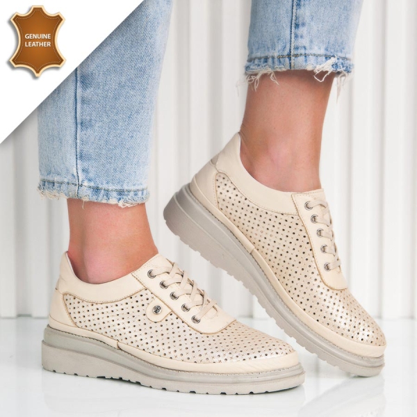 Обувки Elena Beige