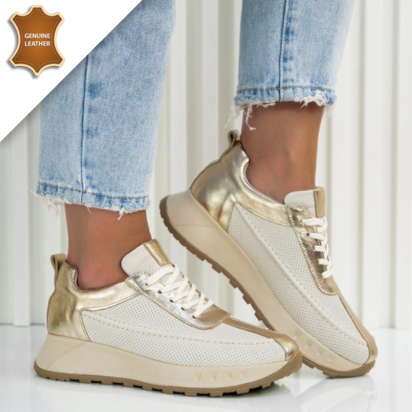 Обувки Marina Beige/Gold
