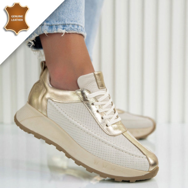 Обувки Marina Beige/Gold