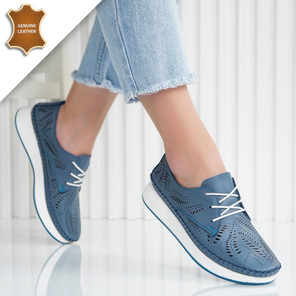 Обувки Flora Blue Denim