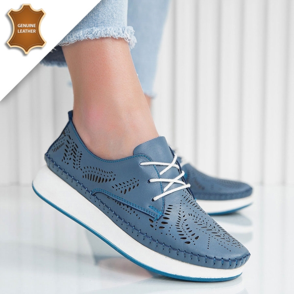 Обувки Flora Blue Denim