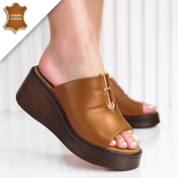 Чехли Madeline Caramel