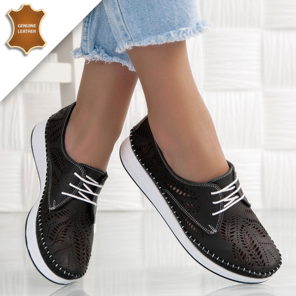 Обувки Flora Black