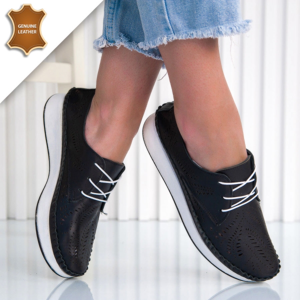 Обувки Flora Black