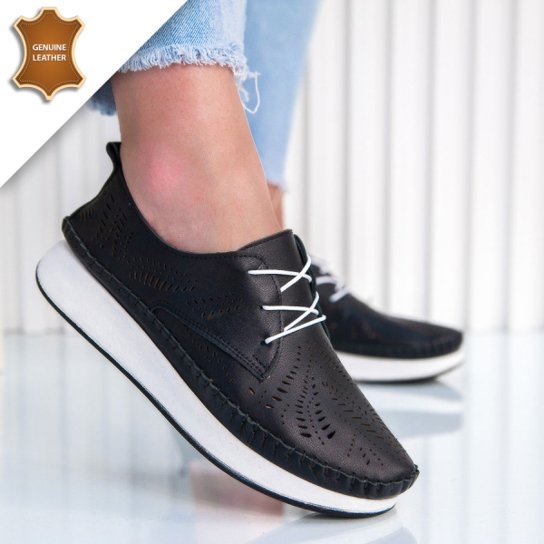 Обувки Flora Black