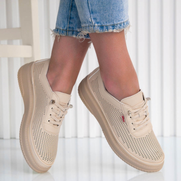 Обувки Mika Beige