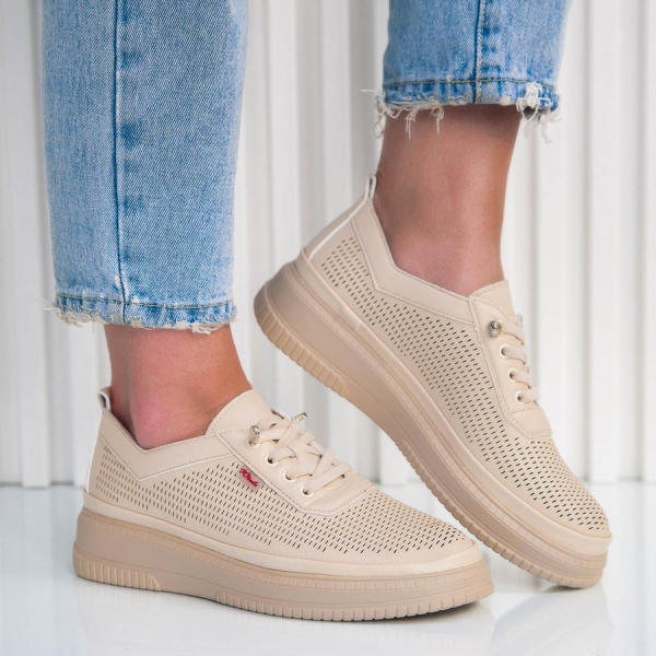 Обувки Mika Beige