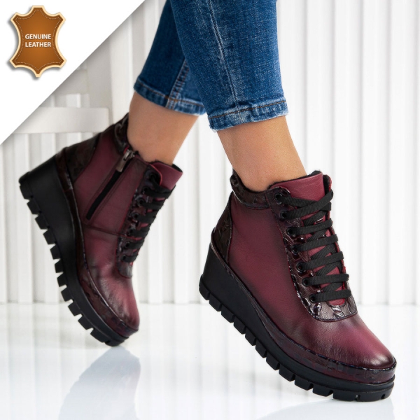 Боти Vivian Wine red