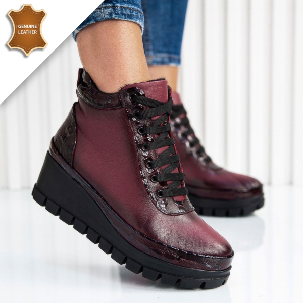 Боти Vivian Wine red