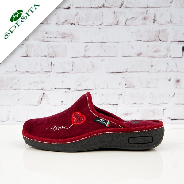 Пантофи Heart Wine red