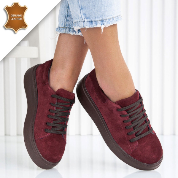 Обувки Roselina Wine red