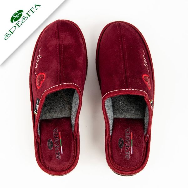 Пантофи Heart Wine red