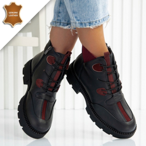 Боти Carla Black/Wine red