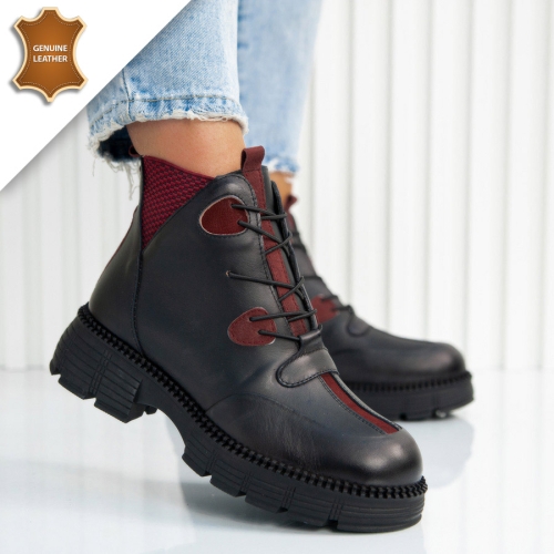 Боти Carla Black/Wine red