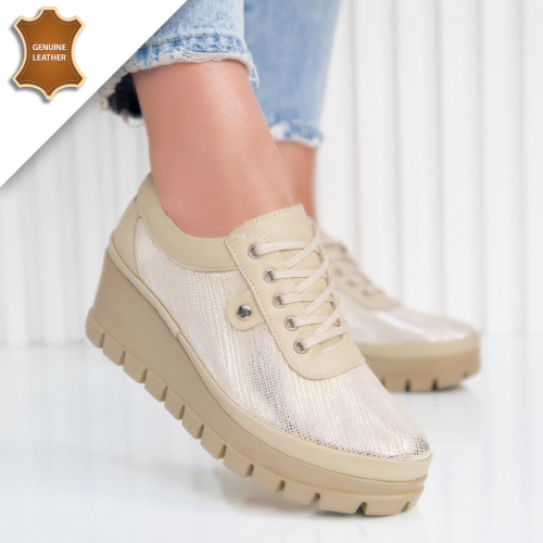 Обувки Lidia Beige