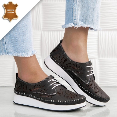 Обувки Flora Black