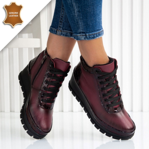 Боти Vivian Wine red