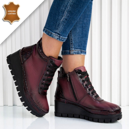 Боти Vivian Wine red