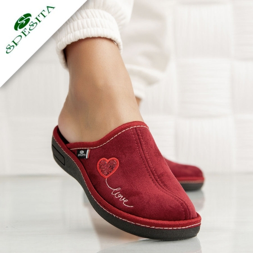 Пантофи Heart Wine red